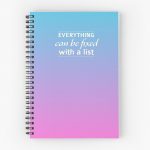 A to do list system notebook